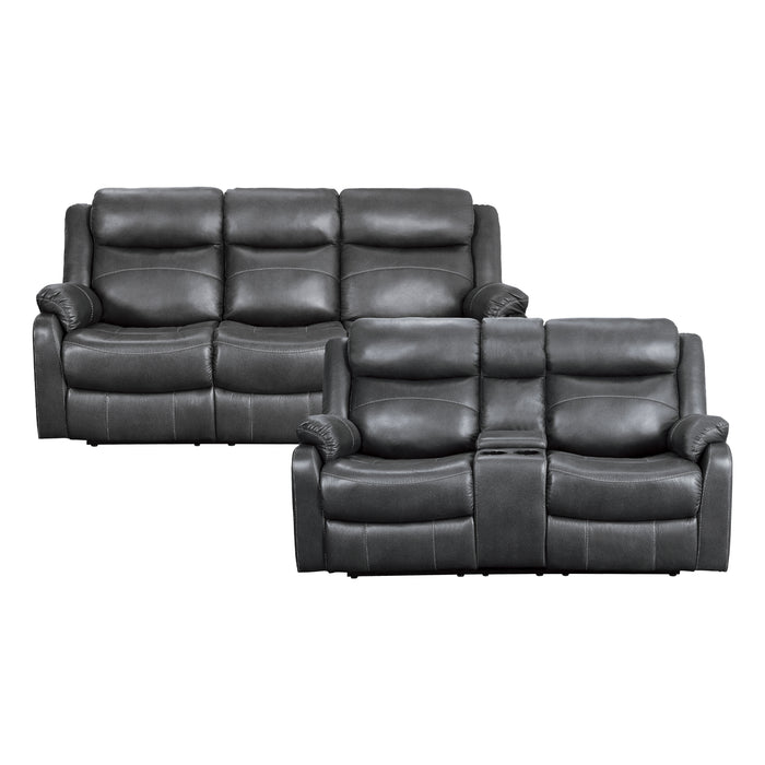 Yerba 2pc Set: Sofa, Love in Gray - 9990GY*2 - FAMSA Furniture (TX)