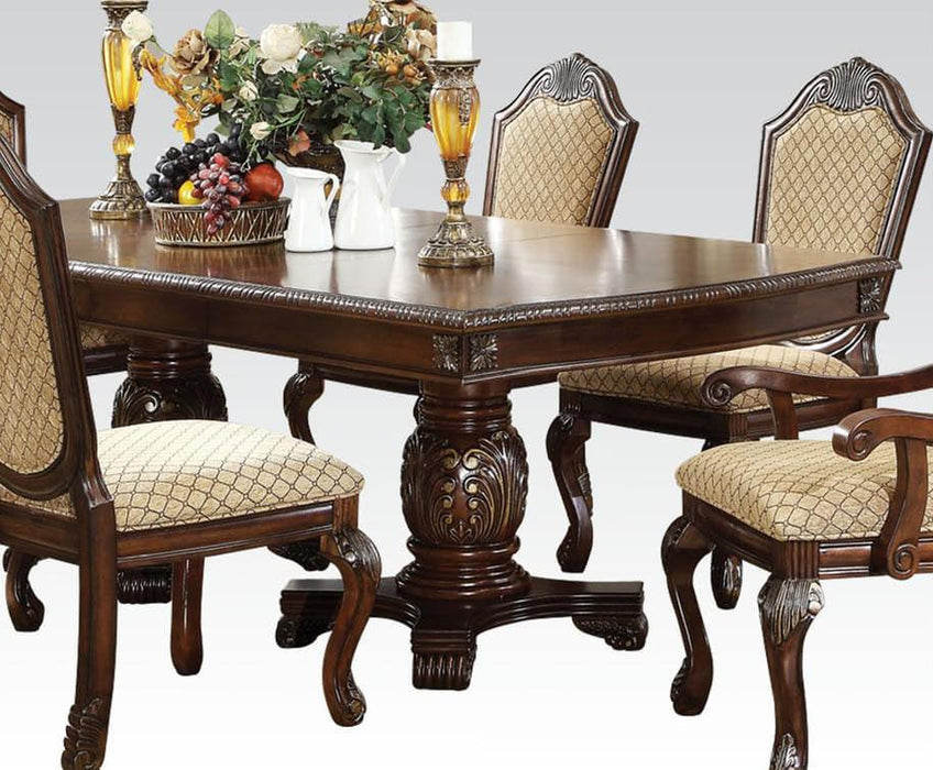 Acme Chateau de Ville Double Pedestal Dining Table in Espresso 64075 - FAMSA Furniture (TX)