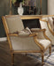 Acme Furniture Daesha Accent Chair in Tan Flannel & Antique Gold 50838 - FAMSA Furniture (TX)