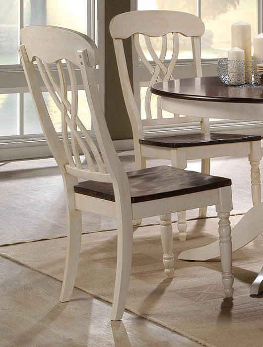 Acme Furniture Dylan Side Chair in Buttermilk and Oak (Set of 2) 70333 - FAMSA Furniture (TX)