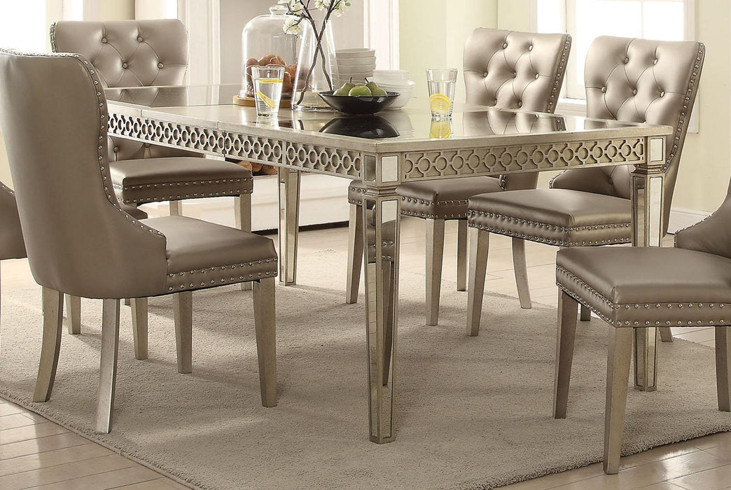 Acme Furniture Kacela Dining Table in Mirror and Champagne 72155 - FAMSA Furniture (TX)