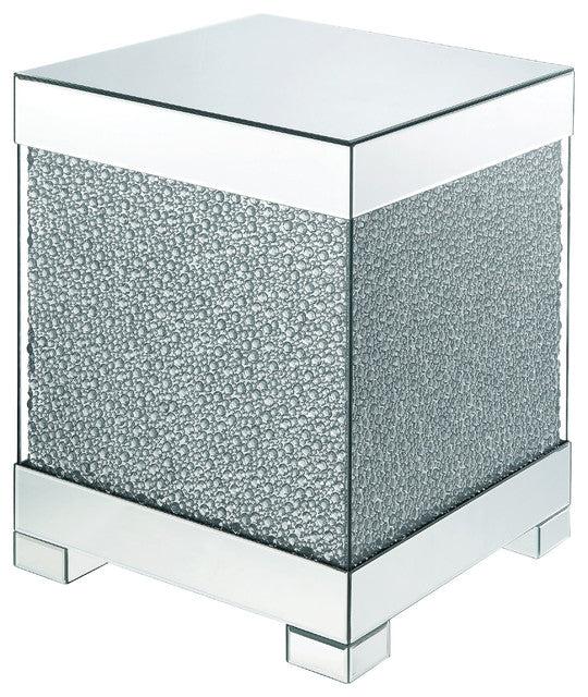 Acme Furniture Mallika End Table in Mirrored/Crystals 87912 - FAMSA Furniture (TX)