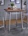 Acme Furniture Nadie Square Bar Table in Chrome and Oak 72595 - FAMSA Furniture (TX)