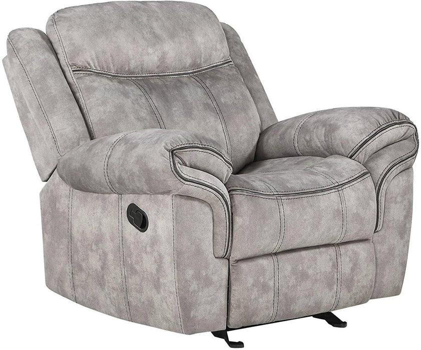 Acme Furniture Zubaida Motion Glider Recliner in 2-Tone Gray Velvet 55027 - FAMSA Furniture (TX)