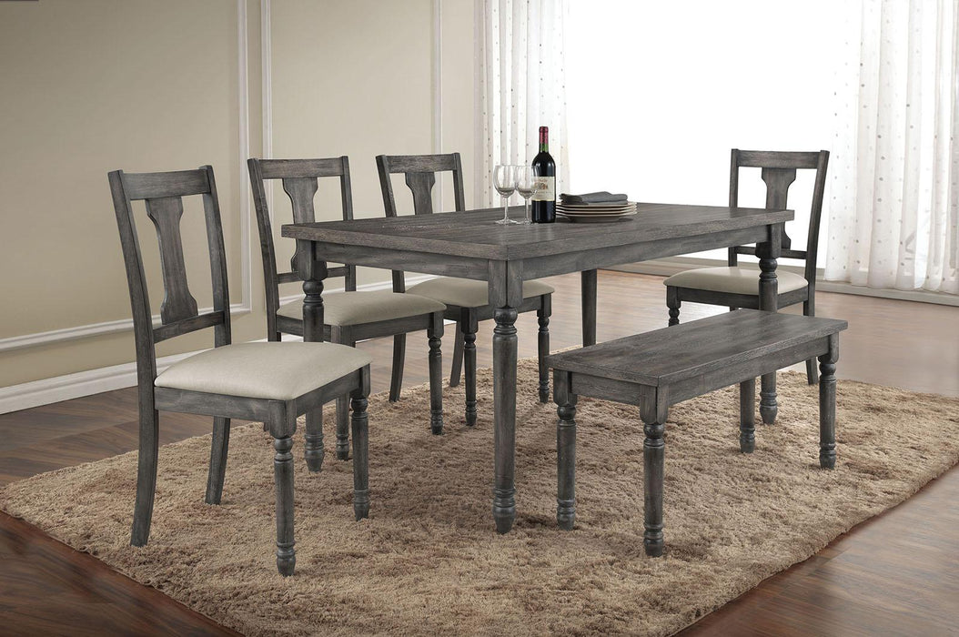 Acme Furniture Wallace Bench in Weathered Gray 71438 - FAMSA Furniture (TX)