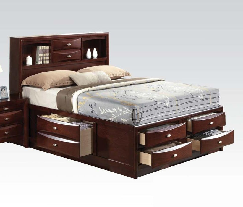 Acme Ireland King Storage Bed in Brown 21596EK - FAMSA Furniture (TX)