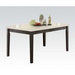 Acme Nolan Rectangular Dining Table in White Marble/Weathered Black 72850 - FAMSA Furniture (TX)