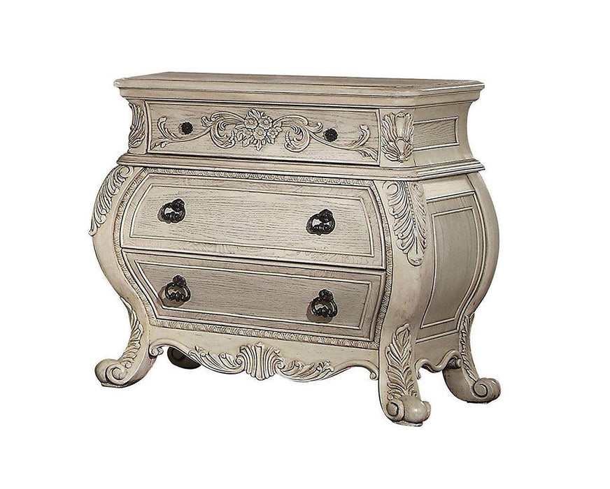 Acme Ragenardus Nightstand in Antique White 27013 - FAMSA Furniture (TX)
