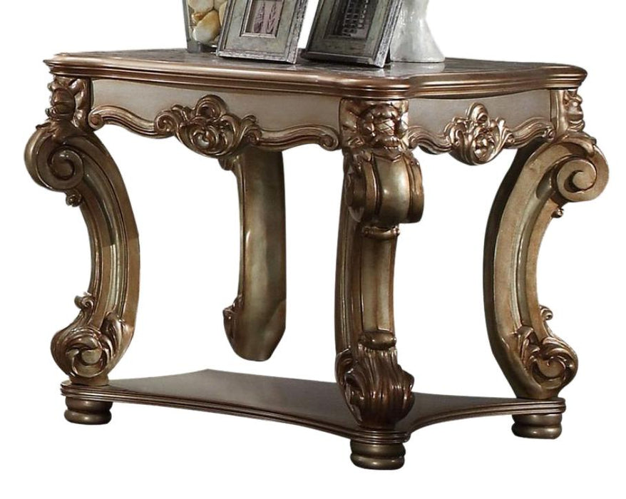 Acme Vendome End Table in Gold Patina 83121 - FAMSA Furniture (TX)