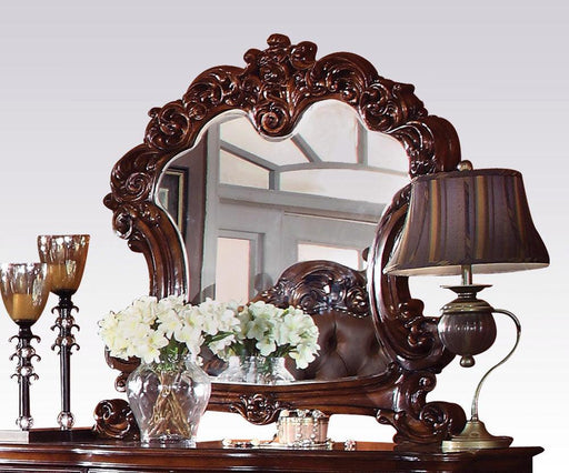 Acme Vendome Landscape Mirror with Intricate Details in Cherry 22004 - FAMSA Furniture (TX)