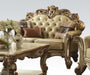 Acme Vendome Loveseat w/ 3 Pillows in Gold Patina 53001 - FAMSA Furniture (TX)