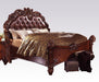 Acme Vendome King Panel Bed with Button Tufted Headboard in Cherry 21997EK - FAMSA Furniture (TX)