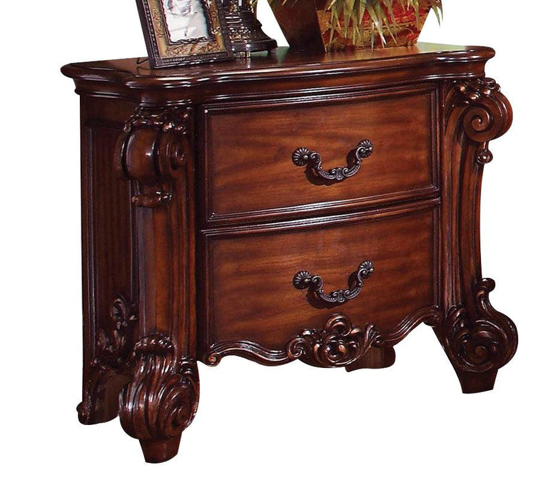 Acme Vendome Traditional Two Drawer Nightstand in Cherry 22003 CLOSEOUT - FAMSA Furniture (TX)