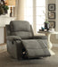 Bina Gray Polished Microfiber Recliner (Motion) - FAMSA Furniture (TX)