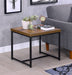 Bob Weathered Oak & Black End Table - FAMSA Furniture (TX)