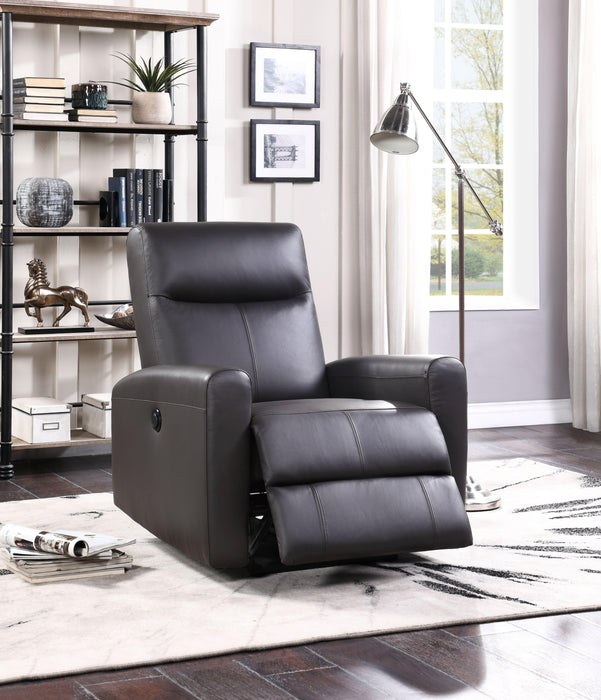Blane Brown Top Grain Leather Match Recliner (Power Motion) - FAMSA Furniture (TX)