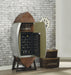 Brancaster Retro Brown Top Grain Leather & Aluminum Wine Cabinet & Cooler - FAMSA Furniture (TX)