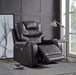 Braylon Magnetite PU Recliner (Power Motion) - FAMSA Furniture (TX)