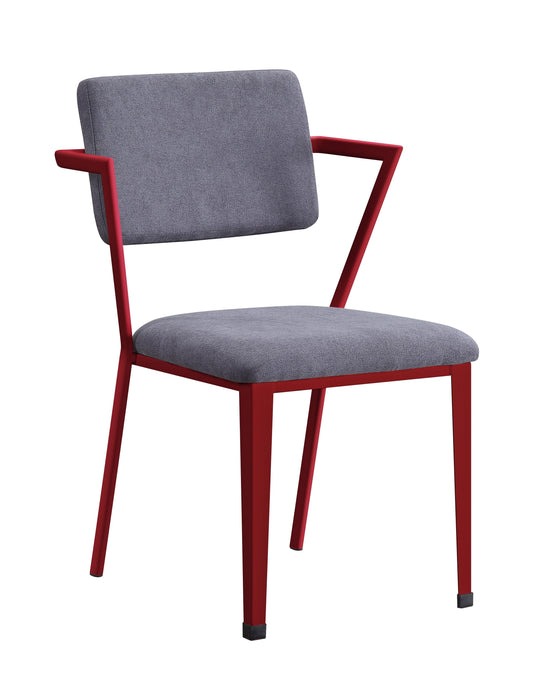 Cargo Gray Fabric & Red Chair - FAMSA Furniture (TX)