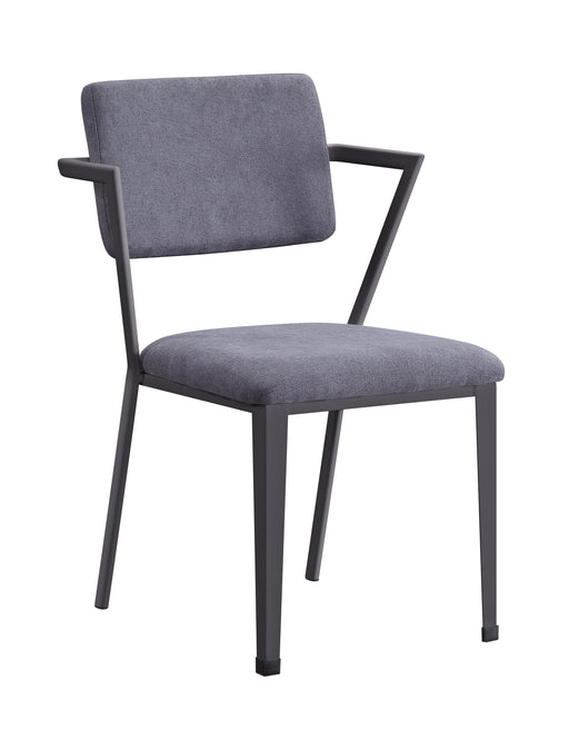 Cargo Gray Fabric & Gunmetal Chair - FAMSA Furniture (TX)