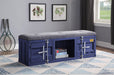 Cargo Gray Fabric & Blue Bench (Storage) - FAMSA Furniture (TX)