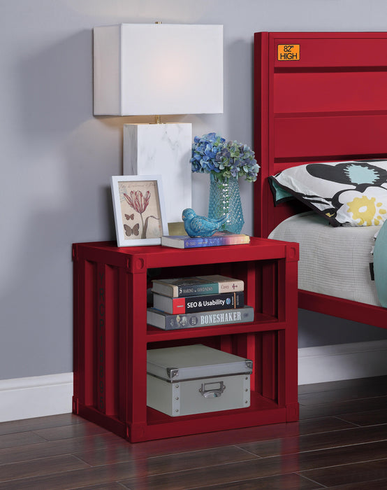 Cargo Red Nightstand (USB) - FAMSA Furniture (TX)