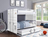 Cargo White Bunk Bed (Full/Full) - FAMSA Furniture (TX)
