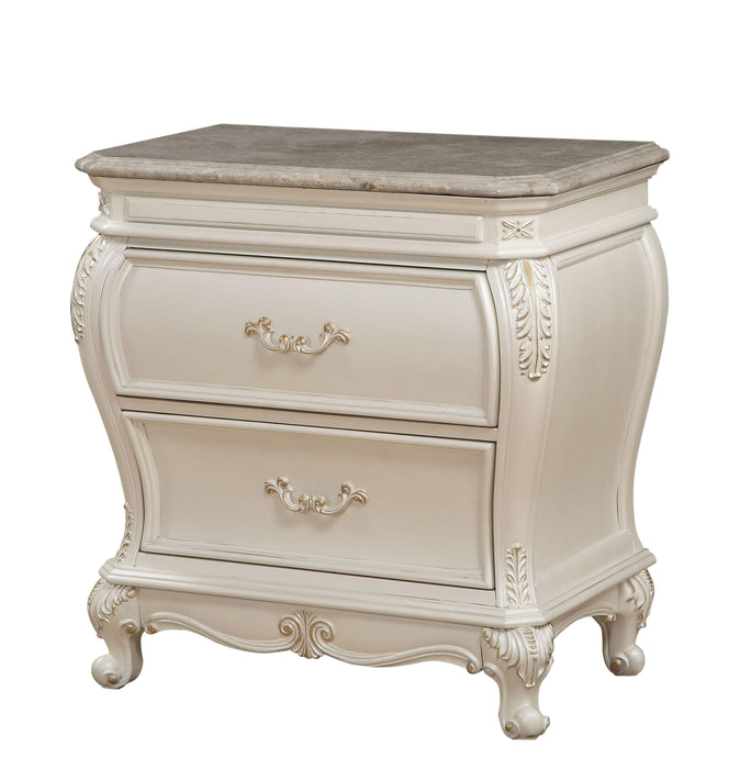 Chantelle Pearl White Nightstand - FAMSA Furniture (TX)