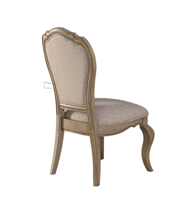 Chelmsford Beige Fabric & Antique Taupe Side Chair - FAMSA Furniture (TX)