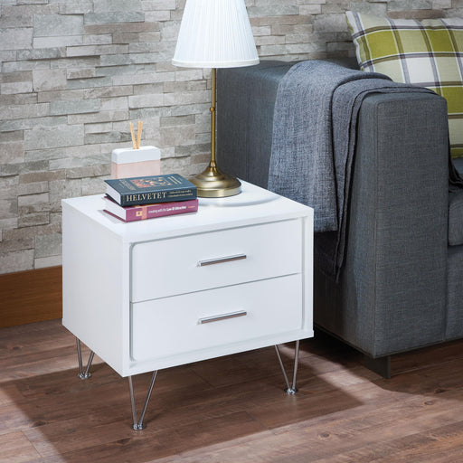 Deoss White Accent Table - FAMSA Furniture (TX)