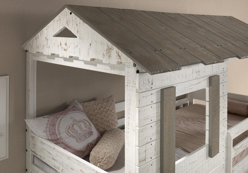 Darlene Rustic White Twin/Twin Bunk Bed - FAMSA Furniture (TX)