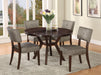 Drake Gray Fabric & Espresso Side Chair - FAMSA Furniture (TX)