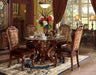Dresden Cherry Oak & Clear Glass Dining Table - FAMSA Furniture (TX)