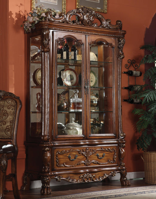 Dresden Cherry Oak Curio Cabinet - FAMSA Furniture (TX)