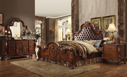 Dresden PU & Cherry Oak Eastern King Bed - FAMSA Furniture (TX)