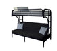 Eclipse Black Bunk Bed (Twin XL/Queen/Futon) - FAMSA Furniture (TX)
