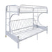 Eclipse White Bunk Bed (Twin/Full/Futon) - FAMSA Furniture (TX)