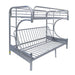 Eclipse Silver Bunk Bed (Twin/Full/Futon) - FAMSA Furniture (TX)