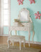 Edalene Pearl White Vanity & Mirror - FAMSA Furniture (TX)