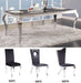 Fabiola Stainless Steel & Black Glass Dining Table - FAMSA Furniture (TX)