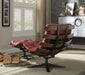 Gandy Antique Red Top Grain Leather Chair & Ottoman (2Pc Pk) - FAMSA Furniture (TX)