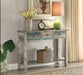 Glancio Antique White & Teal Console Table - FAMSA Furniture (TX)