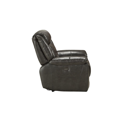 Imogen Gray Leather-Aire Recliner (Power Motion) - FAMSA Furniture (TX)