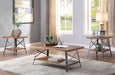 Ikram Weathered Oak & Sandy Black Coffee Table - FAMSA Furniture (TX)