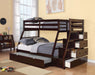 Jason Espresso Bunk Bed (Twin/Full) - FAMSA Furniture (TX)