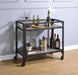 Jorgensen Rustic Oak & Charcoal Serving Cart - FAMSA Furniture (TX)