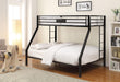 Limbra Sandy Black Bunk Bed (Twin XL/Queen) - FAMSA Furniture (TX)