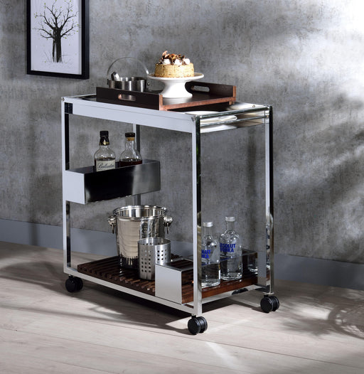 Lisses Chrome Serving Cart - FAMSA Furniture (TX)