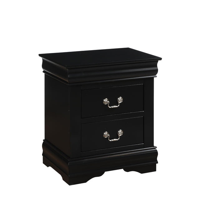 Louis Philippe Black Nightstand - FAMSA Furniture (TX)
