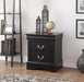 Louis Philippe III Black Nightstand - FAMSA Furniture (TX)